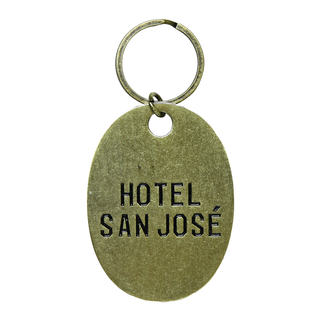 Hotel San Jose Brass Keychain